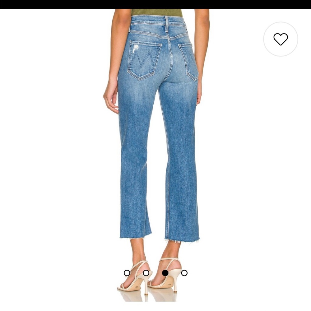 MOTHER Cropped Blue Jeans
